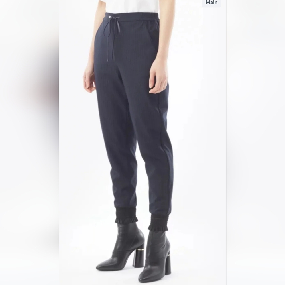 3.1 Phillip Lim Navy Pinstripe Jogger Pants Size 4